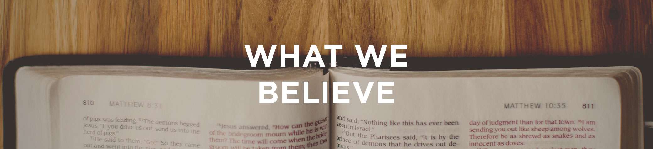 What We Believe - Trinity Greyabbey